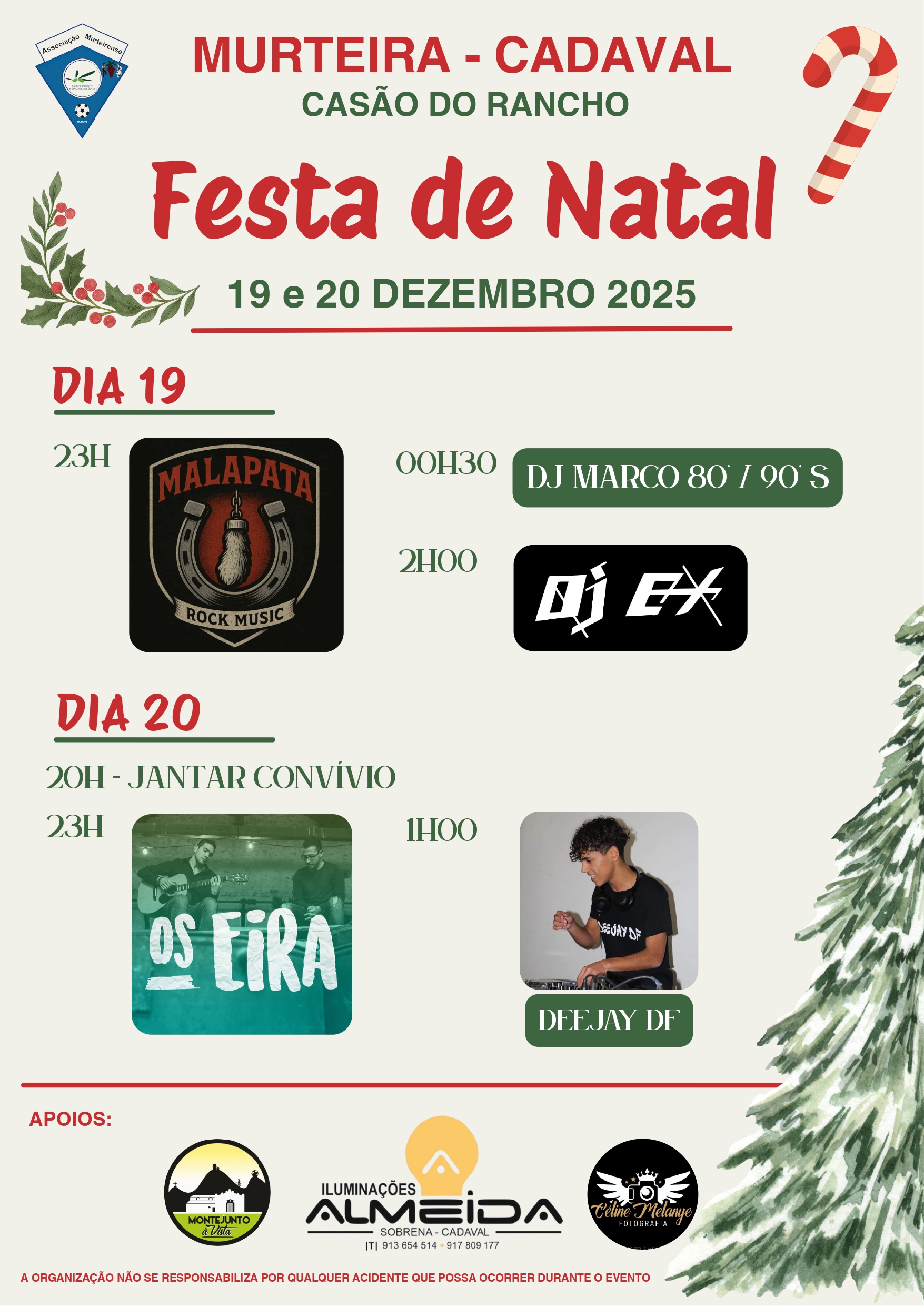 Festa de Natal 19 e 20 Dezembro Casão do Rancho Murteira Cadaval